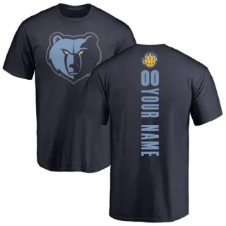 Custom Memphis Grizzlies Navy Custom Backer T-Shirt