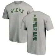 Custom Milwaukee Bucks Ash Custom Backer T-Shirt