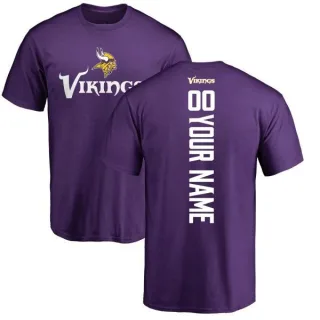 Custom Minnesota Vikings Custom Backer T-Shirt - Purple