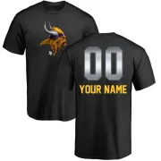 Custom Minnesota Vikings Custom Midnight Mascot T-Shirt - Black