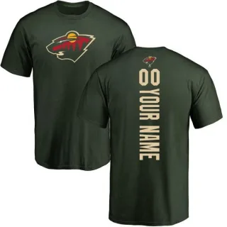 Custom Minnesota Wild Custom Backer T-Shirt - Green