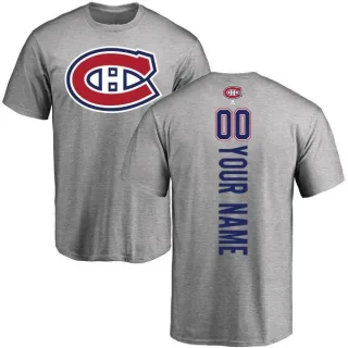 Custom Montreal Canadiens Custom Backer T-Shirt - Ash