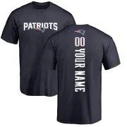 Custom New England Patriots Custom Backer T-Shirt - Navy