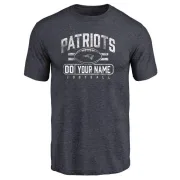 Custom New England Patriots Custom Flanker Tri-Blend T-Shirt - Navy