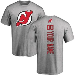 Custom New Jersey Devils Custom Backer T-Shirt - Ash