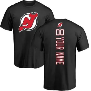 Custom New Jersey Devils Custom Backer T-Shirt - Black