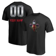 Custom New Orleans Pelicans Black Custom Midnight Mascot T-Shirt