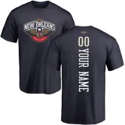 Custom New Orleans Pelicans Navy Custom Backer T-Shirt