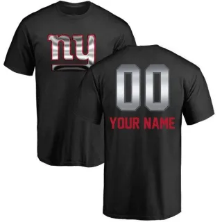 Custom New York Giants Custom Midnight Mascot T-Shirt - Black