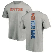 Custom New York Knicks Ash Custom Backer T-Shirt