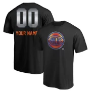 Custom New York Knicks Black Custom Midnight Mascot T-Shirt