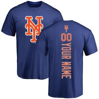 Custom New York Mets Custom Backer T-Shirt - Royal