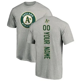 Custom Oakland Athletics Custom Backer T-Shirt - Ash