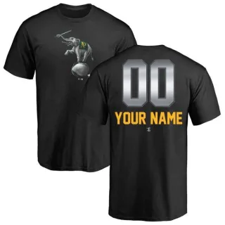 Custom Oakland Athletics Custom Midnight Mascot T-Shirt - Black