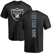 Custom Oakland Raiders Custom Backer T-Shirt - Black