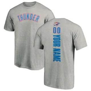 Custom Oklahoma City Thunder Ash Custom Backer T-Shirt