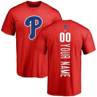 Custom Philadelphia Phillies Custom Backer T-Shirt - Red