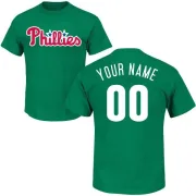 Custom Philadelphia Phillies St. Patrick's Day Custom Name & Number T-Shirt - Green