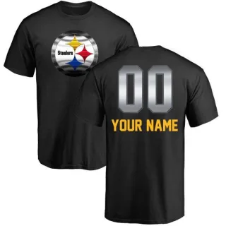 Custom Pittsburgh Steelers Custom Midnight Mascot T-Shirt - Black