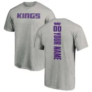 Custom Sacramento Kings Ash Custom Backer T-Shirt