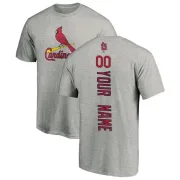 Custom St. Louis Cardinals Custom Backer T-Shirt - Ash