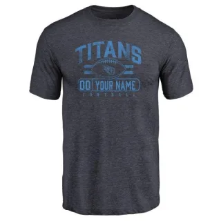 Custom Tennessee Titans Custom Flanker Tri-Blend T-Shirt - Navy