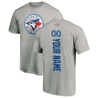 Custom Toronto Blue Jays Custom Backer T-Shirt - Ash