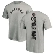 Custom Toronto Raptors Ash Custom Backer T-Shirt