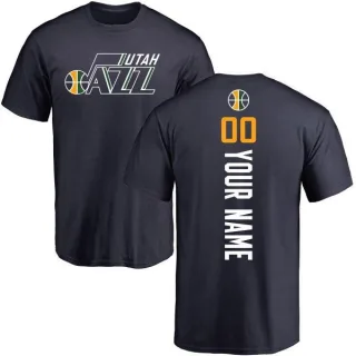 Custom Utah Jazz Navy Custom Backer T-Shirt