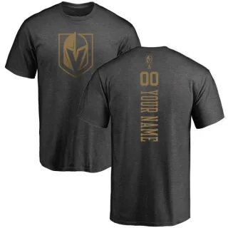 Custom Vegas Golden Knights Charcoal Custom One Color Backer T-Shirt