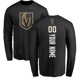 Custom Vegas Golden Knights Custom Backer T-Shirt - Black