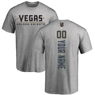 Custom Vegas Golden Knights Custom Backer T-Shirt - Heathered Gray