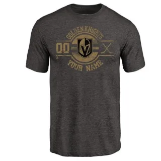 Custom Vegas Golden Knights Custom Insignia Tri-Blend T-Shirt - Black