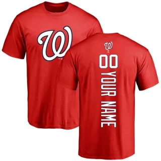 Custom Washington Nationals Custom Backer T-Shirt - Red