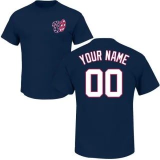 Custom Washington Nationals Custom Name & Number T-Shirt - Navy