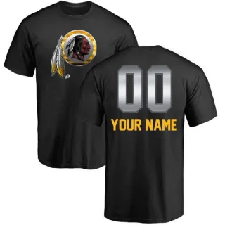 Custom Washington Redskins Custom Midnight Mascot T-Shirt - Black