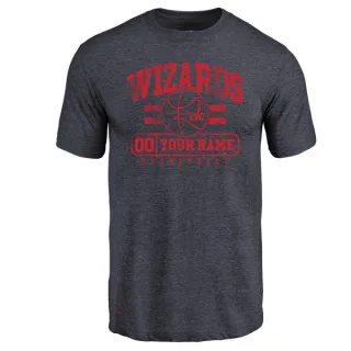 Custom Washington Wizards Navy Custom Baseline Tri-Blend T-Shirt