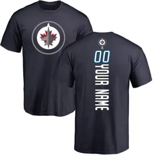 Custom Winnipeg Jets Custom Backer T-Shirt - Navy