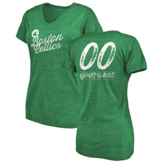 Custom Women's Boston Celtics Green Custom Sideline Tri-Blend V-Neck T-Shirt