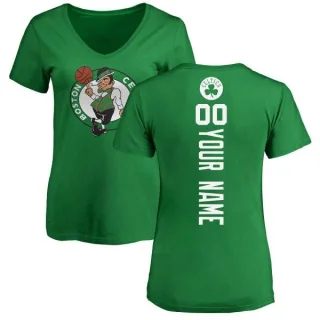 Custom Women's Boston Celtics Kelly Green Custom Backer T-Shirt