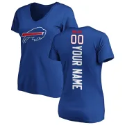 Custom Women's Buffalo Bills Custom Backer Slim Fit T-Shirt - Royal