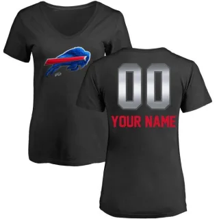 Custom Women's Buffalo Bills Custom Midnight Mascot T-Shirt - Black