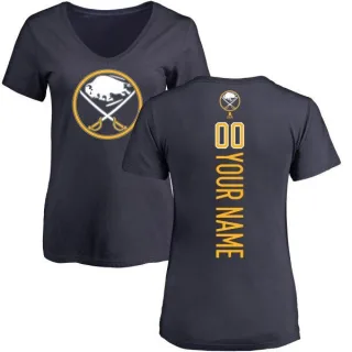 Custom Women's Buffalo Sabres Custom Backer T-Shirt - Navy