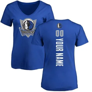 Custom Women's Dallas Mavericks Royal Custom Backer T-Shirt