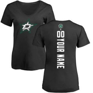 Custom Women's Dallas Stars Custom Backer T-Shirt - Black