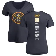 Custom Women's Denver Nuggets Navy Custom Backer T-Shirt