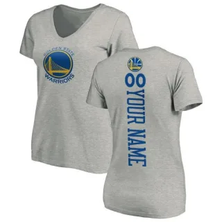 Custom Women's Golden State Warriors Ash Custom Backer T-Shirt