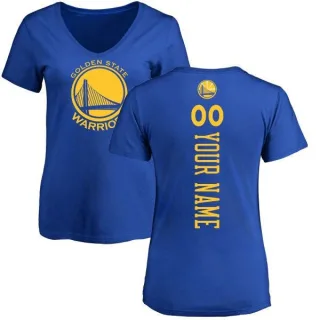 Custom Women's Golden State Warriors Royal Custom Backer T-Shirt