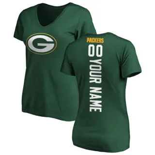 Custom Women's Green Bay Packers Custom Backer Slim Fit T-Shirt - Green