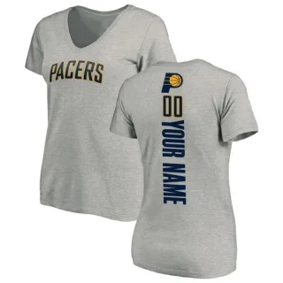 Custom Women's Indiana Pacers Ash Custom Backer T-Shirt